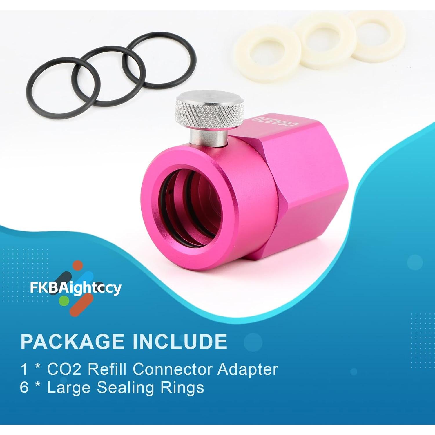 Adaptador de Recarga CO2 Rosa para Máquina Soda TERRA ART DUO