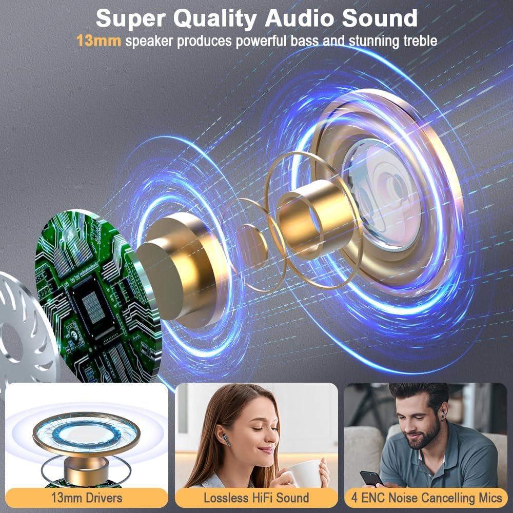 Auriculares Inalámbricos Drsaec J55 Bluetooth 5.4 IP7 56H