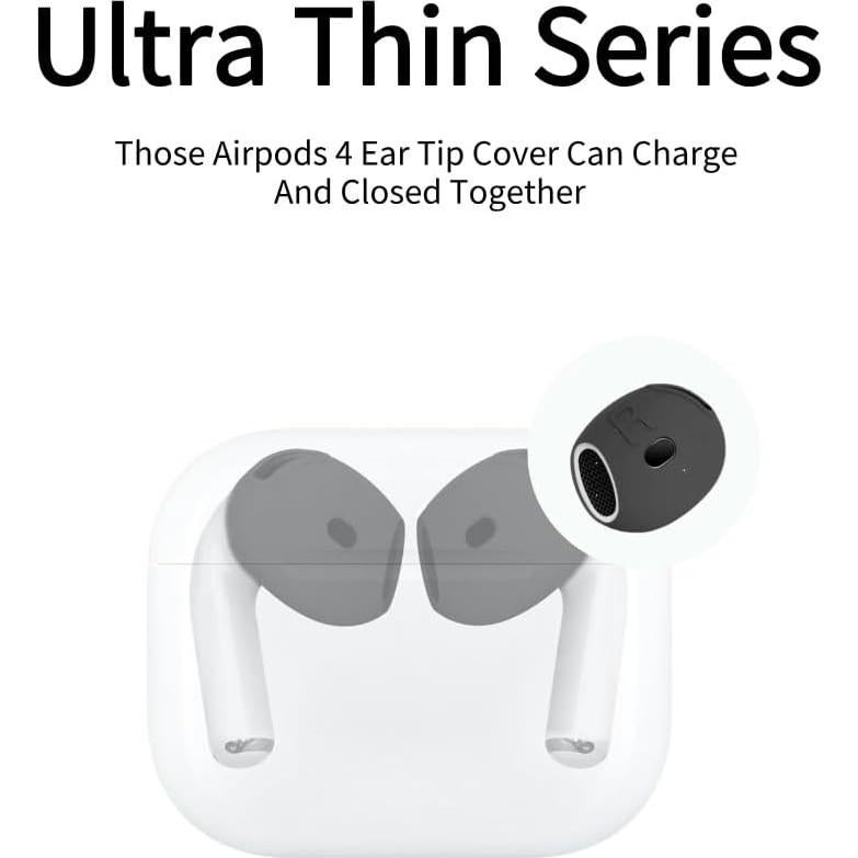 Cubiertas para Oídos AirPods 4 UPDENI - 6 Pares Silicona
