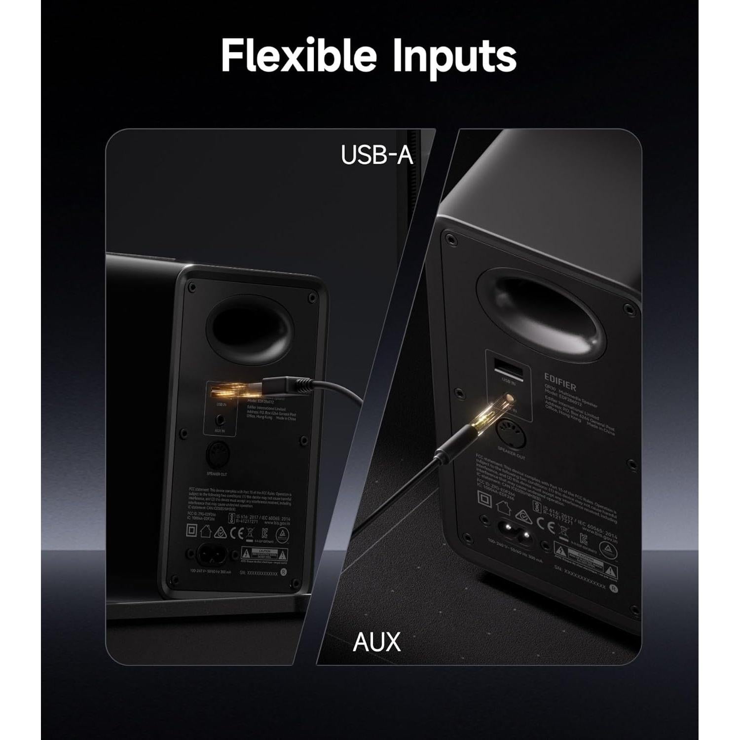 Altavoces Activos Edifier QR30 Bluetooth 30W USB-A AUX Negro