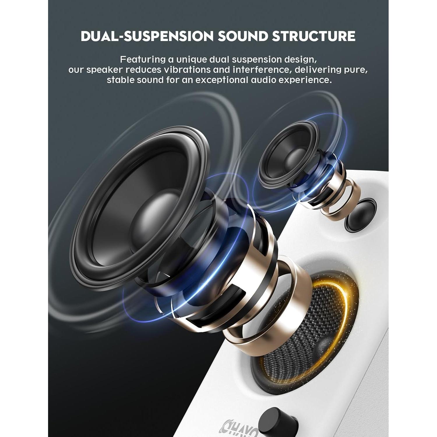 Altavoces de Computadora OHAYO C6 60W Bluetooth 5.3 Estéreo 2.0