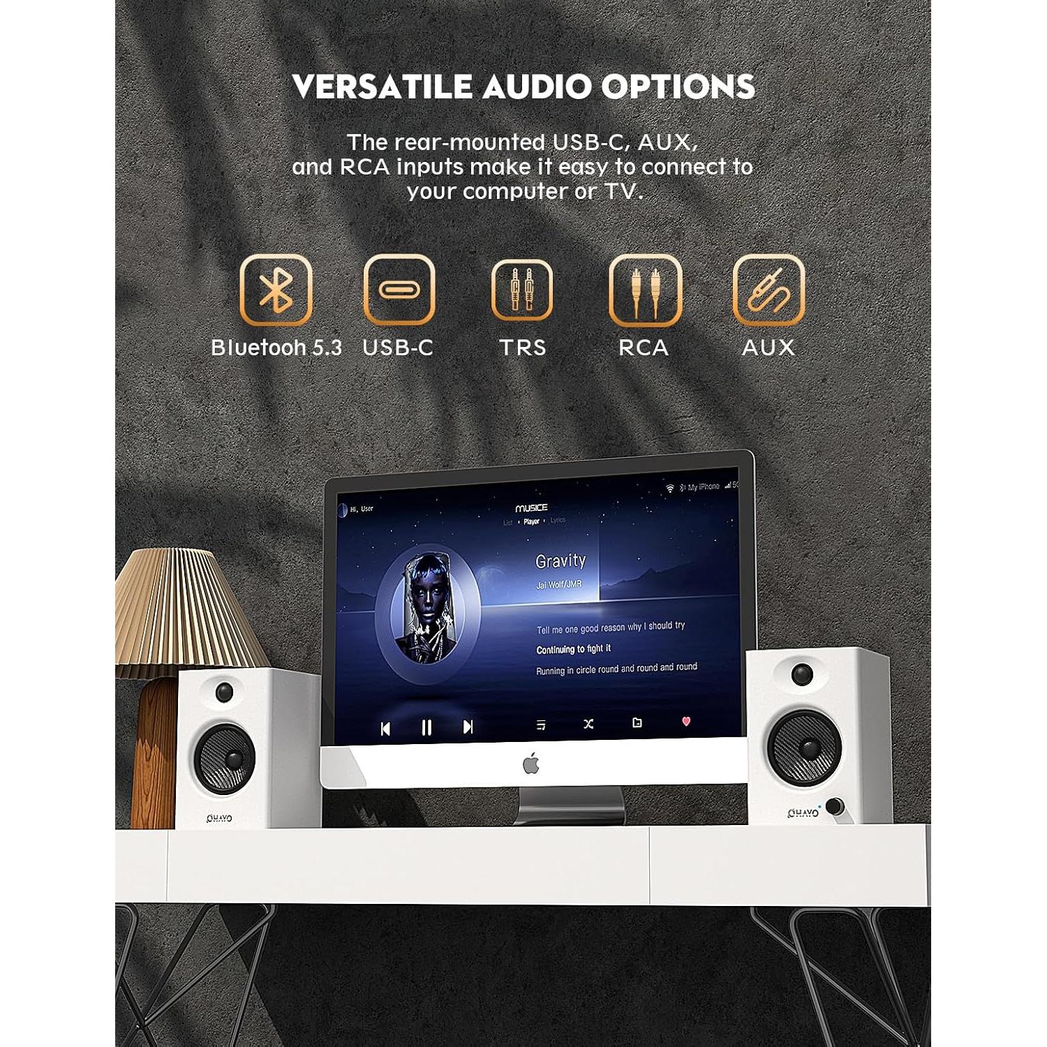 Altavoces de Computadora OHAYO C6 60W Bluetooth 5.3 Estéreo 2.0