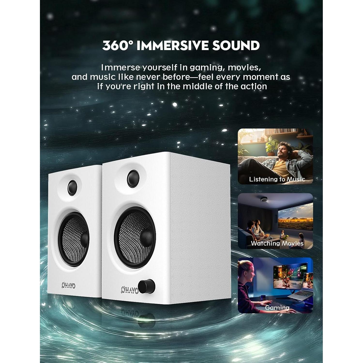 Altavoces de Computadora OHAYO C6 60W Bluetooth 5.3 Estéreo 2.0