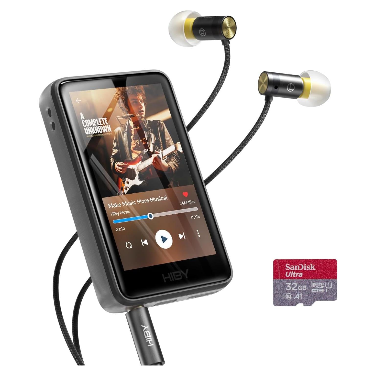 R1 HiFi MP3 Player with Bluetooth 5.1 Tidal Qobuz DSD 256 Native Lossless Music Player with Touchscreen/Hi Res Audio Certified/MSEB Tuning/2TB Expanded Memory