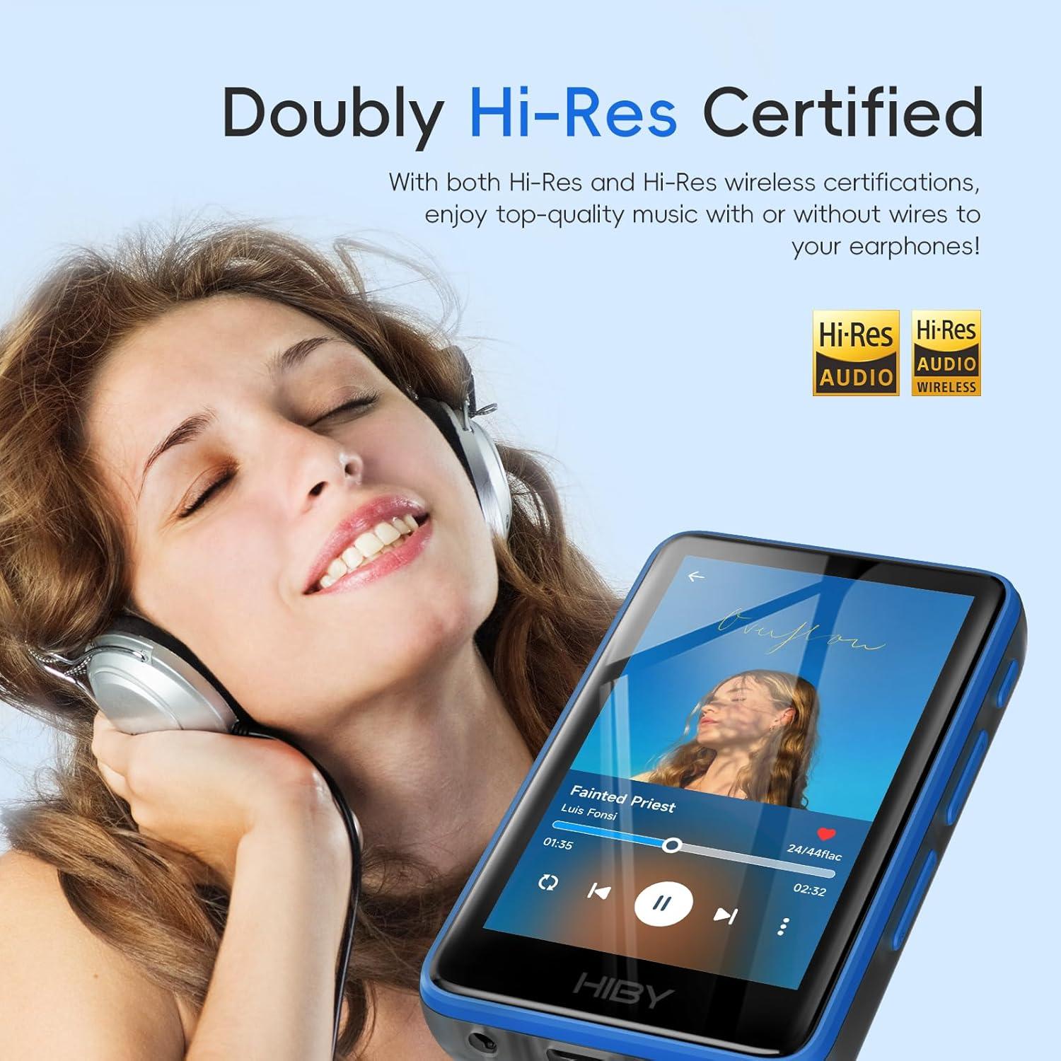 R1 HiFi MP3 Player with Bluetooth 5.1 Tidal Qobuz DSD 256 Native Lossless Music Player with Touchscreen/Hi Res Audio Certified/MSEB Tuning/2TB Expanded Memory