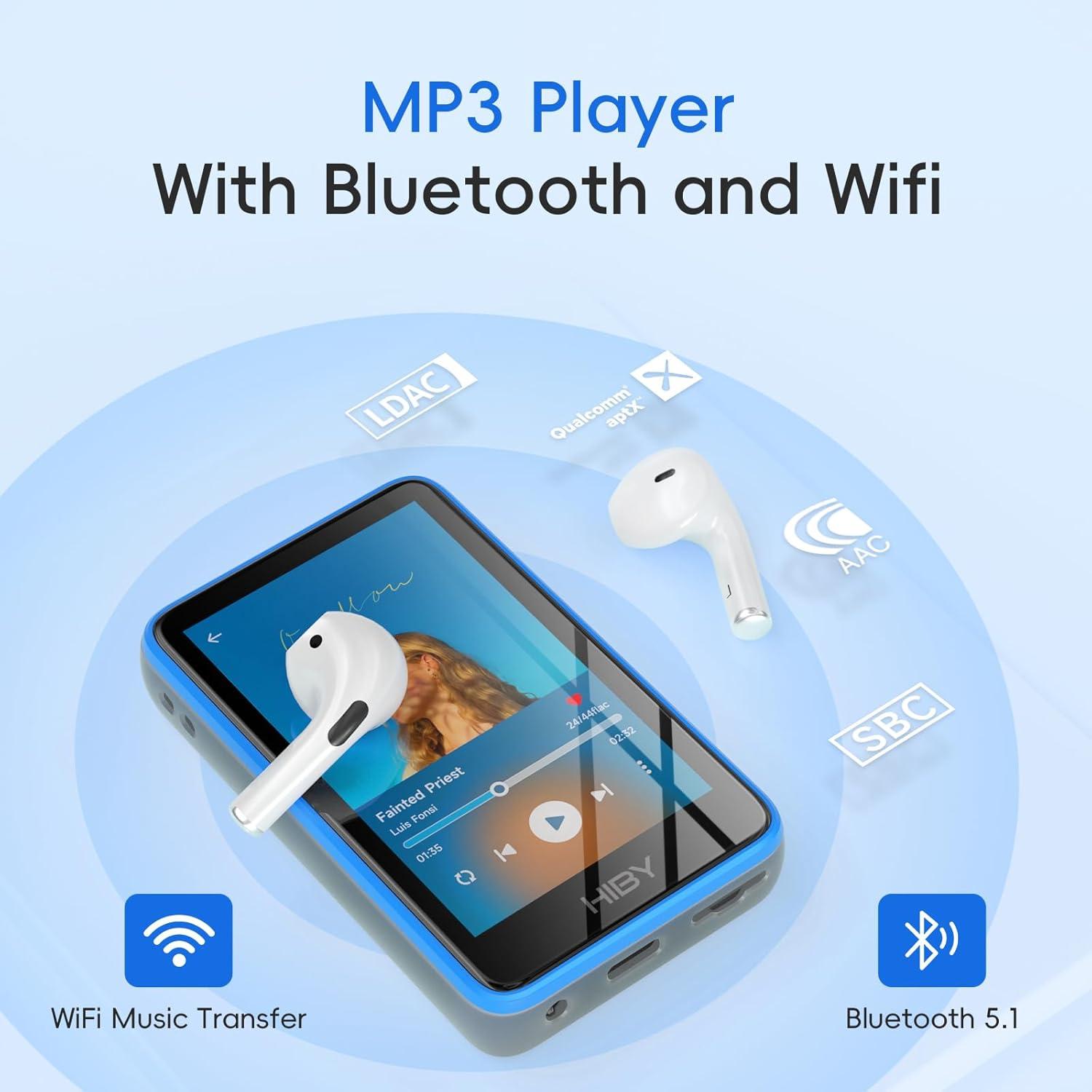 R1 HiFi MP3 Player with Bluetooth 5.1 Tidal Qobuz DSD 256 Native Lossless Music Player with Touchscreen/Hi Res Audio Certified/MSEB Tuning/2TB Expanded Memory