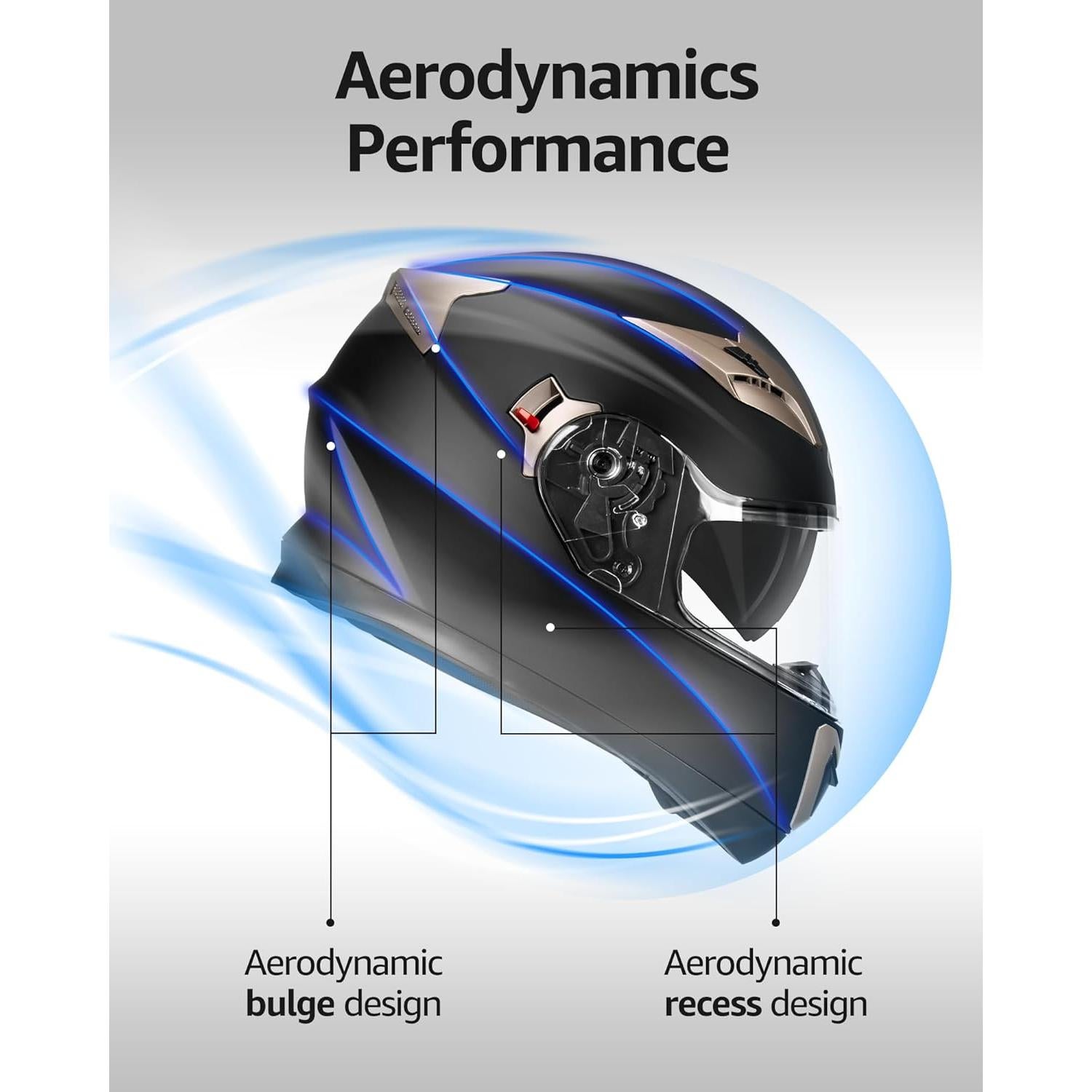 Casco Integral YEMA YM-829 Negro Mate Doble Visera