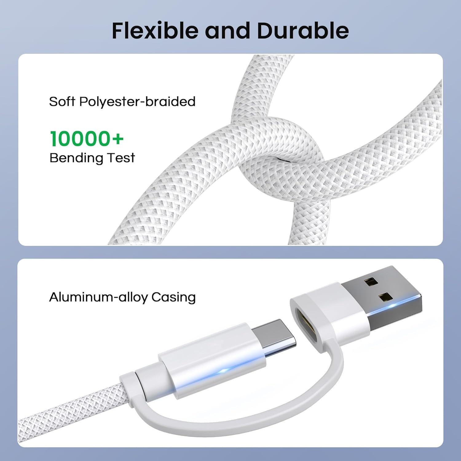 Cable de Carga 4 en 1 Basesailor USB-C 2M 60W para iPhone