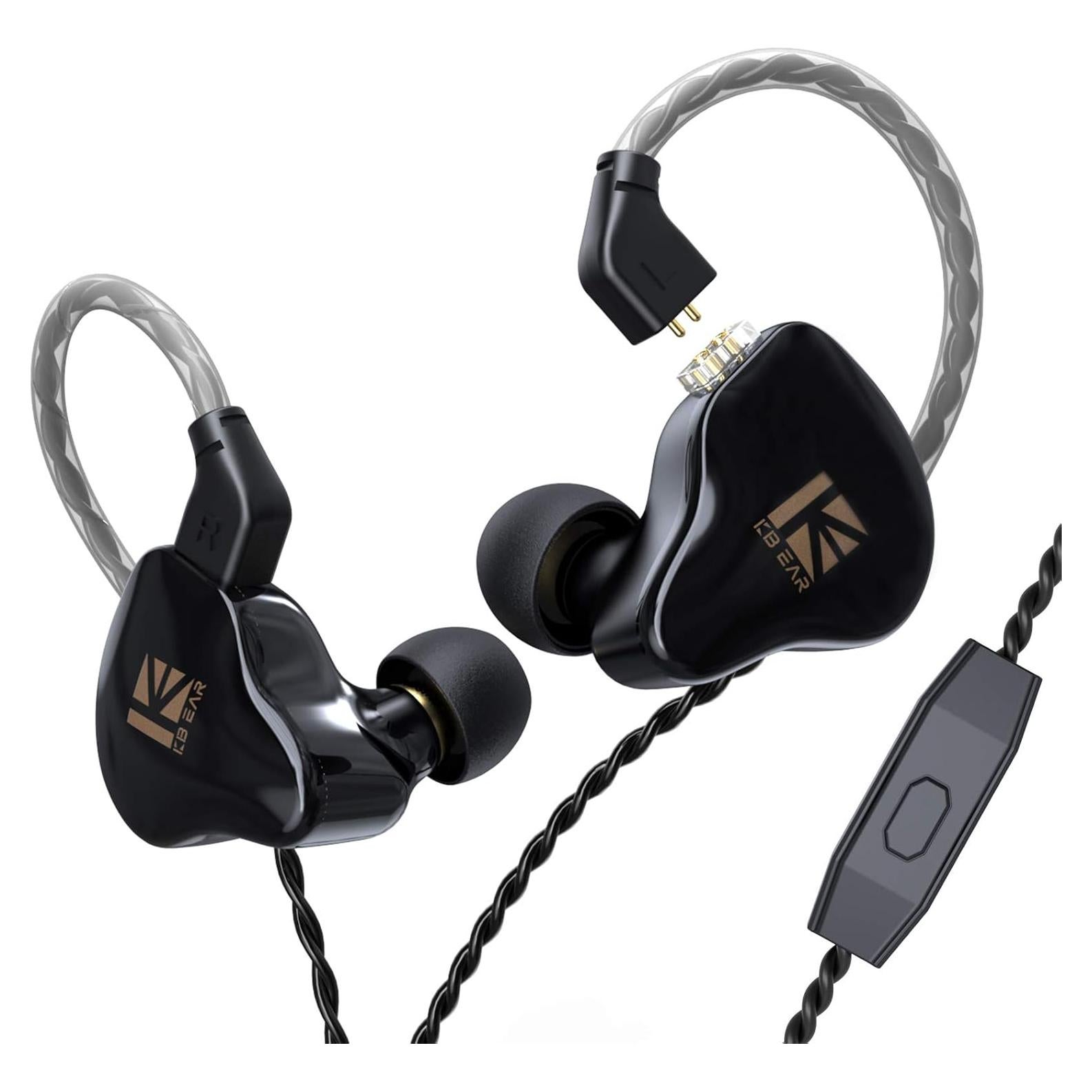 Auriculares In Ear KBEAR KS1 Hi-Fi con Micrófono - Negro