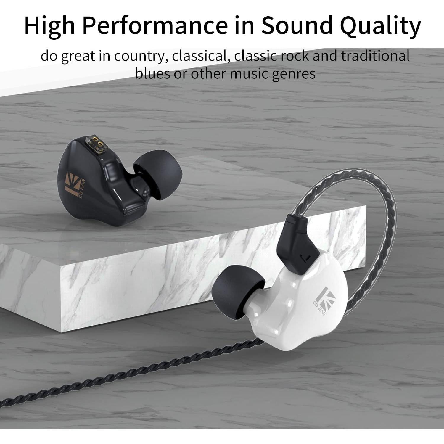 Auriculares In Ear KBEAR KS1 Hi-Fi con Micrófono - Negro