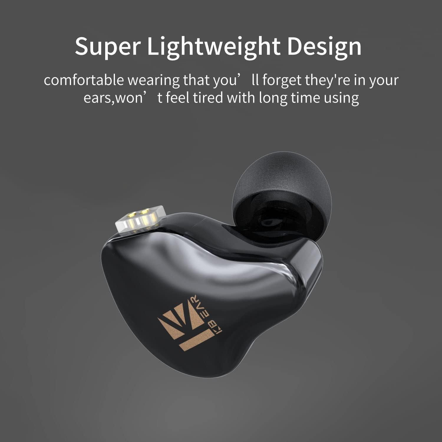 Auriculares In Ear KBEAR KS1 Hi-Fi con Micrófono - Negro