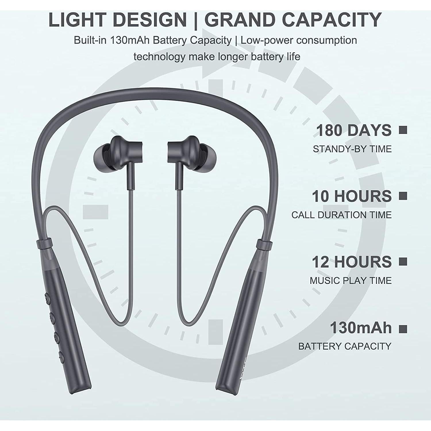 Auriculares Bluetooth HTC Neckband HS01 - 16H, IPX5, 10mm