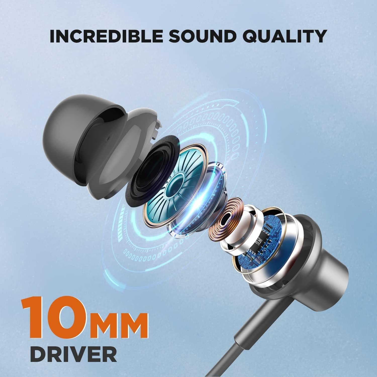 Auriculares Bluetooth HTC Neckband HS01 - 16H, IPX5, 10mm