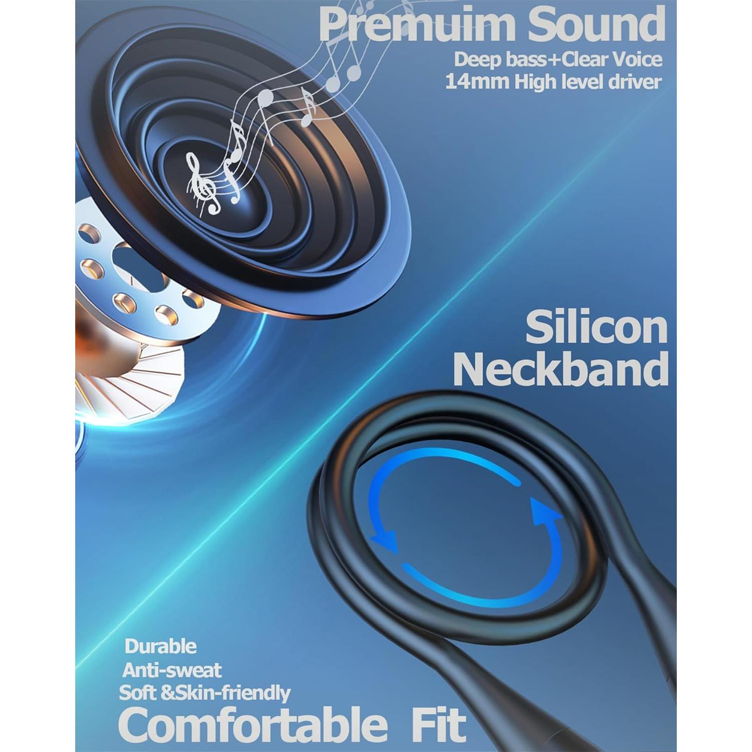 Auriculares Inalámbricos Bluetooth JSY ZXQ con Banda Cuello 100h