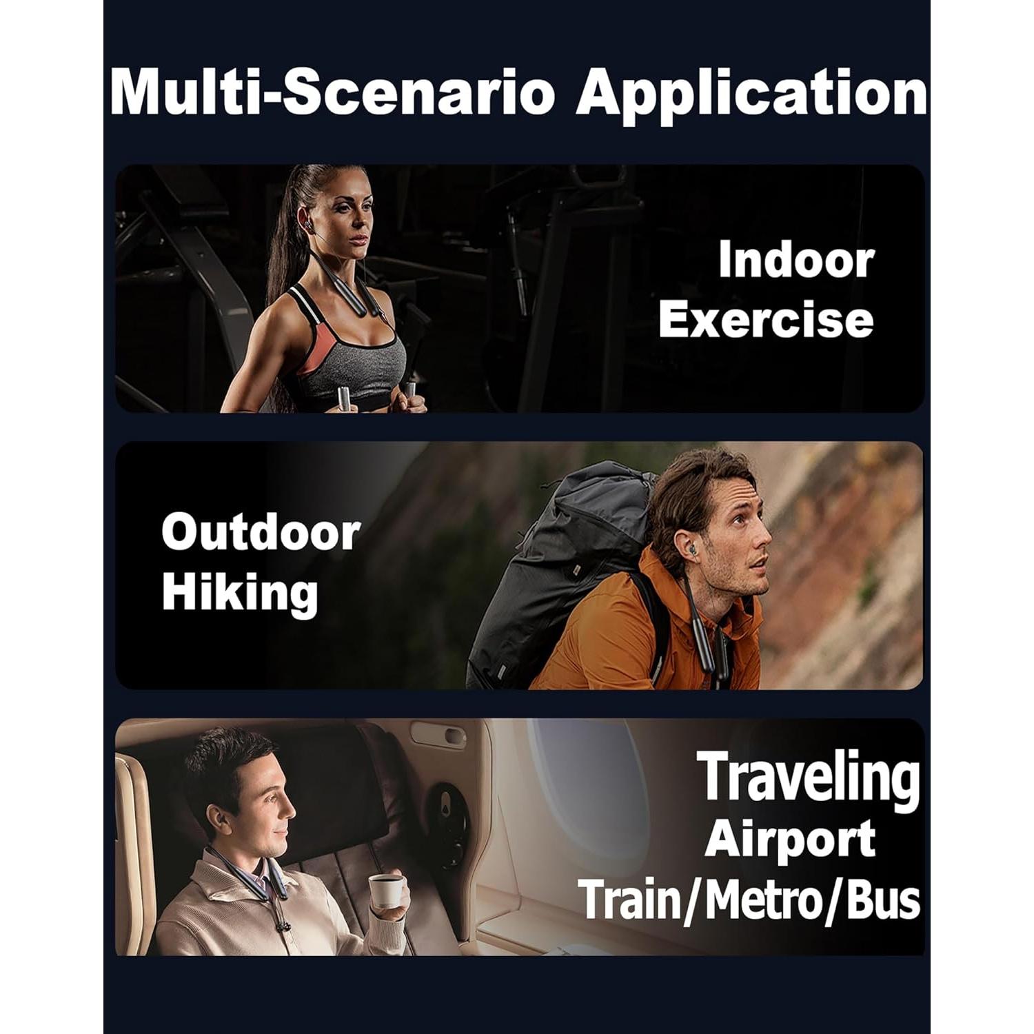 Auriculares Inalámbricos Bluetooth JSY ZXQ con Banda Cuello 100h