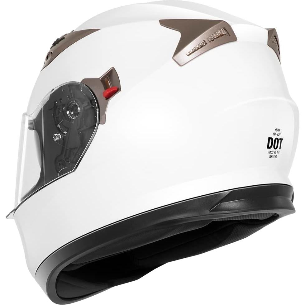 Casco Integral YEMA YM-829 Negro Mate Doble Visera