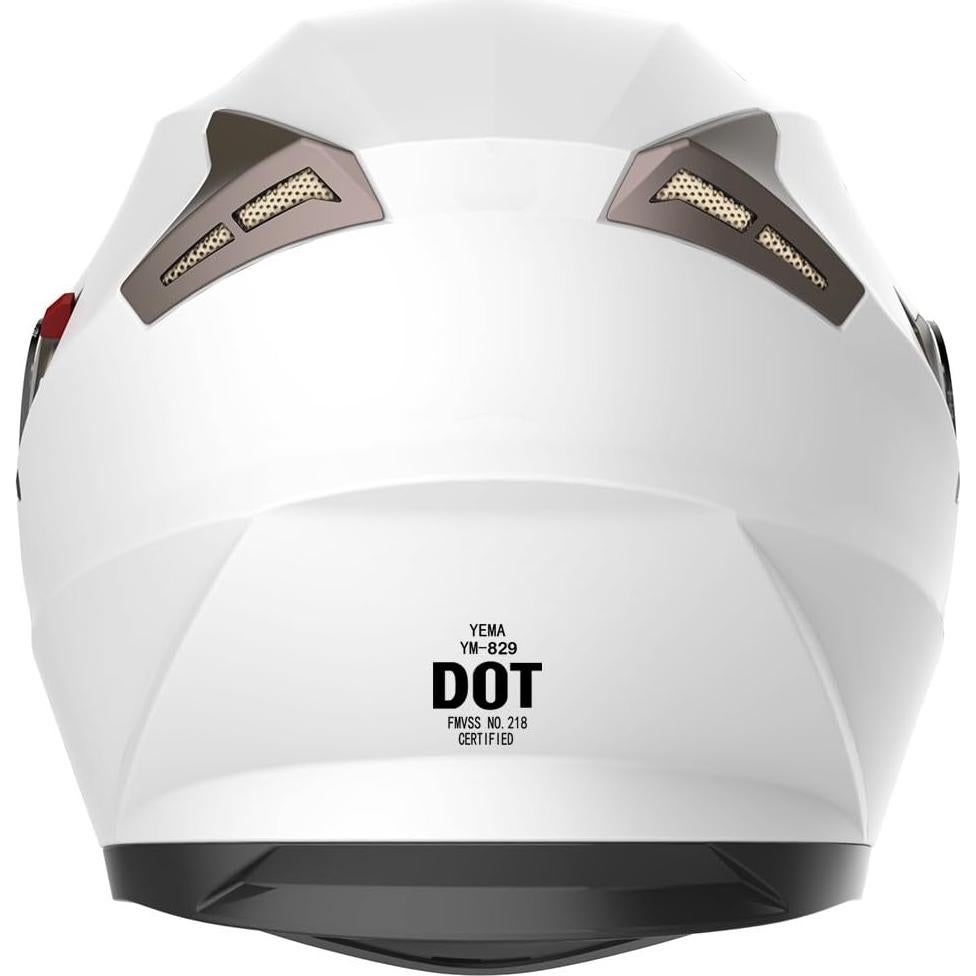 Casco Integral YEMA YM-829 Negro Mate Doble Visera