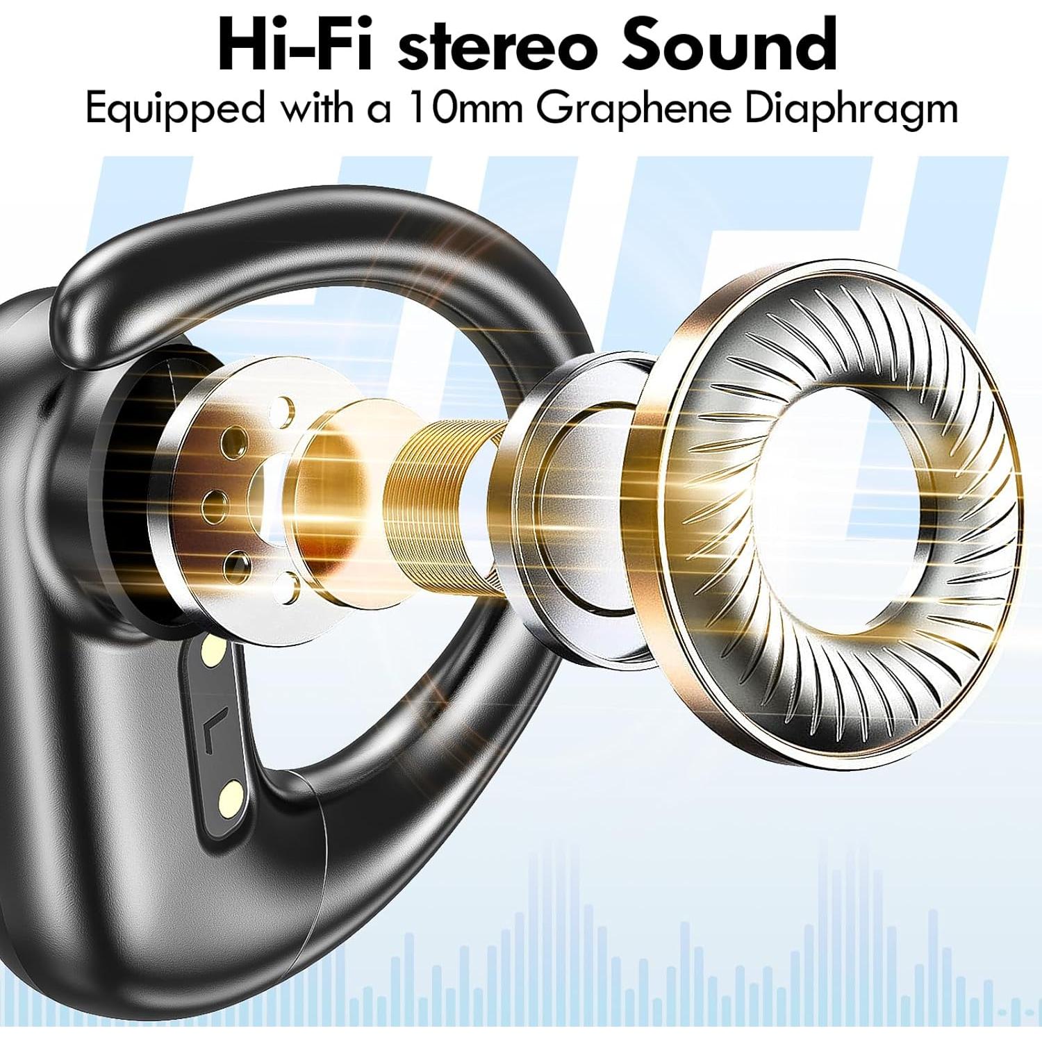 Auriculares inalámbricos Kurdene SP9I Bluetooth deportivos - Negro