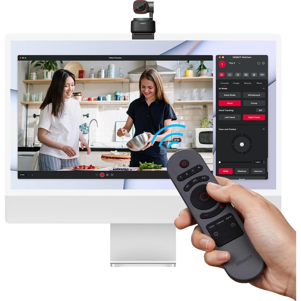 Control Remoto OBSBOT Tiny 2 - Inalámbrico para Webcam