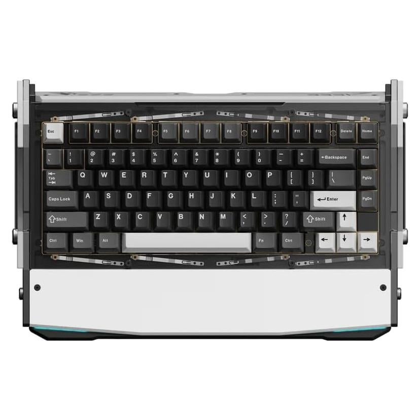 Black Diamond RT Hall Effect Magnetic Gaming Keyboard 75%, 0.04mm Accuracy, 8k Polling Rate, 0.25ms Latency, Leaf Spring Mount Mechanical Feel, Custom Fixed-Wall Magnetic Switch, Alpine White