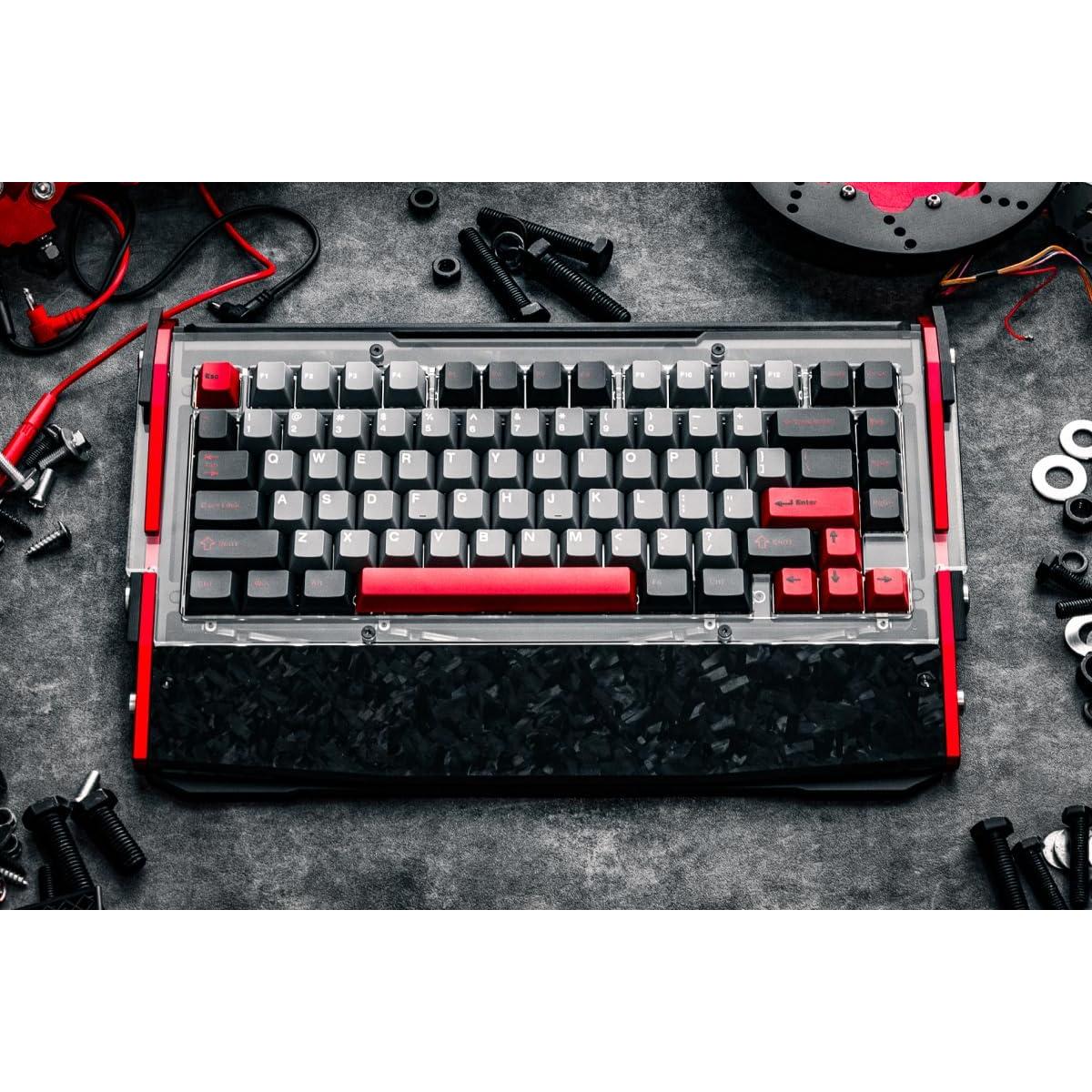 Black Diamond RT Hall Effect Magnetic Gaming Keyboard 75%, 0.04mm Accuracy, 8k Polling Rate, 0.25ms Latency, Leaf Spring Mount Mechanical Feel, Custom Fixed-Wall Magnetic Switch, Alpine White