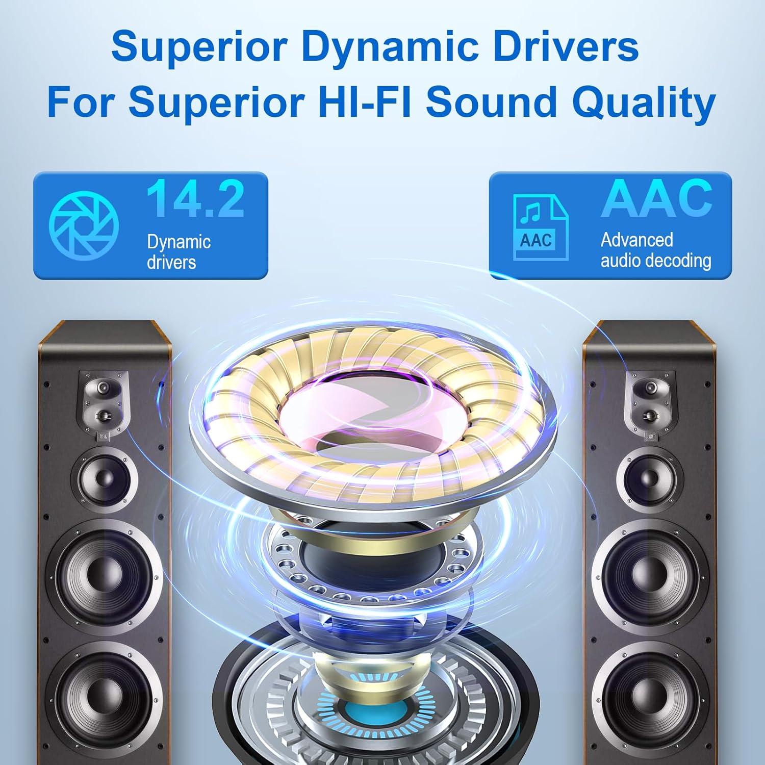 Auriculares Inalámbricos QXQ J55 Bluetooth 5.4 40H IP7 Negro