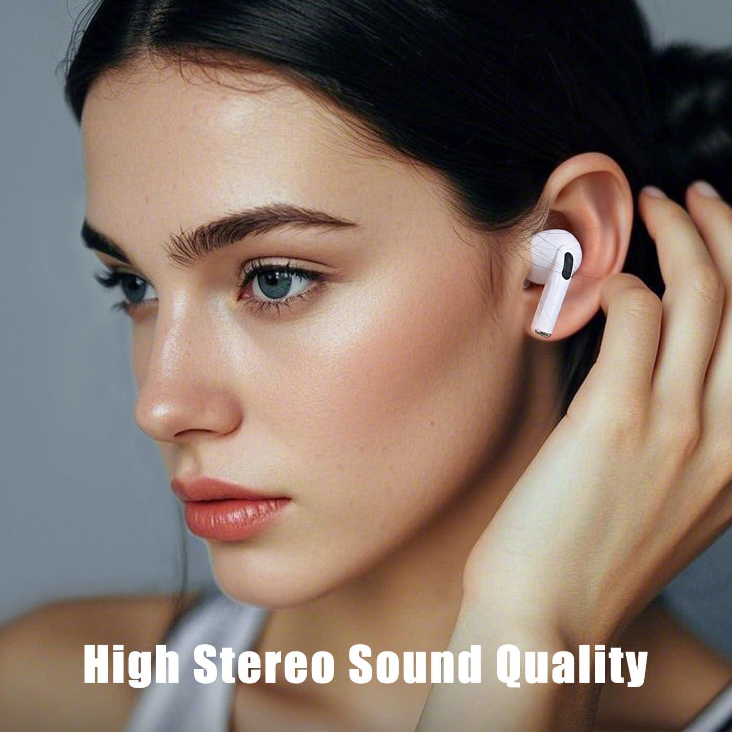 Wireless Bluetooth Ear Buds Noise Cancelling Smart Earbuds with Touch Screen Mic Deep Bass Stereo in Ear Headphones for Android Phones Working Out Gaming