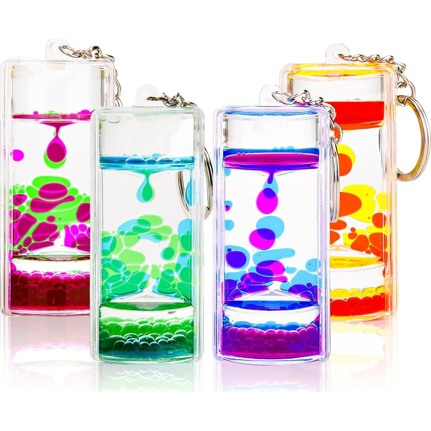 Juego de 4 llaveros de burbujas de movimiento OCTTN