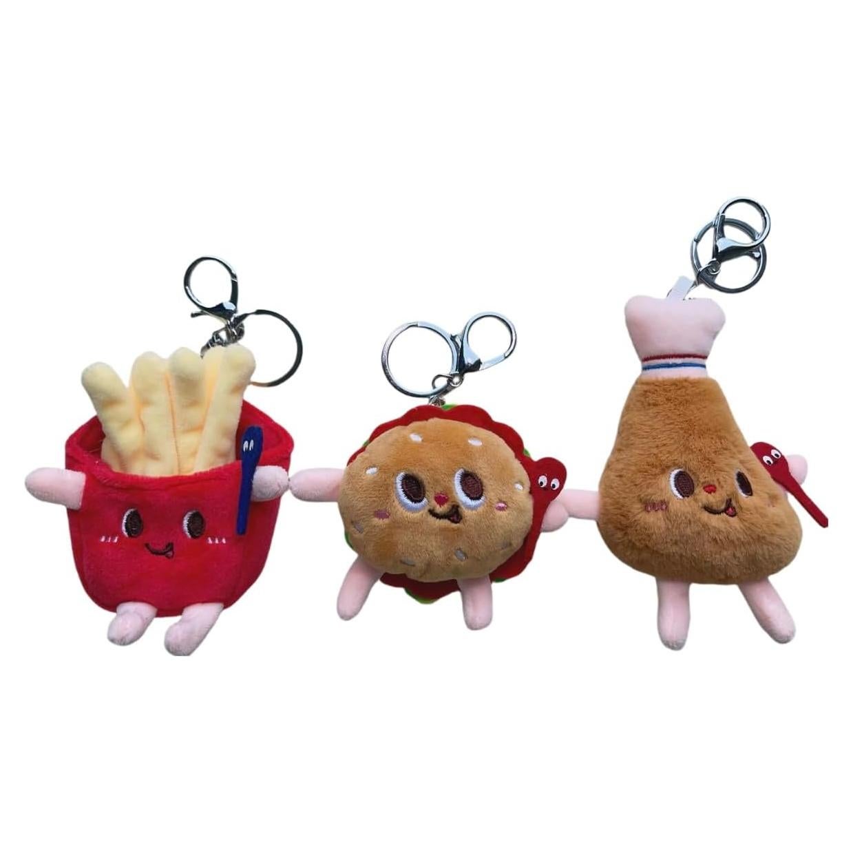 Llavero de Peluche de Comida Kawaii TVRTFQ - 3 Piezas