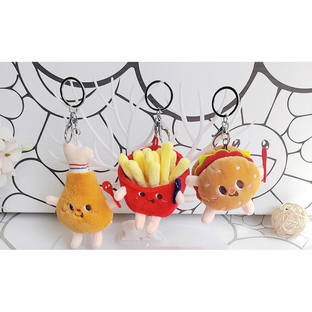 Llavero de Peluche de Comida Kawaii TVRTFQ - 3 Piezas