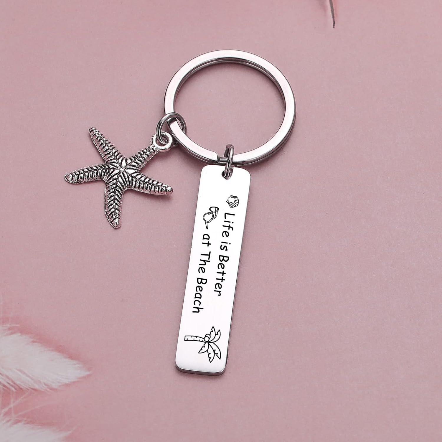 Llavero de Surfista JIUSHUN de Acero Inoxidable 316L