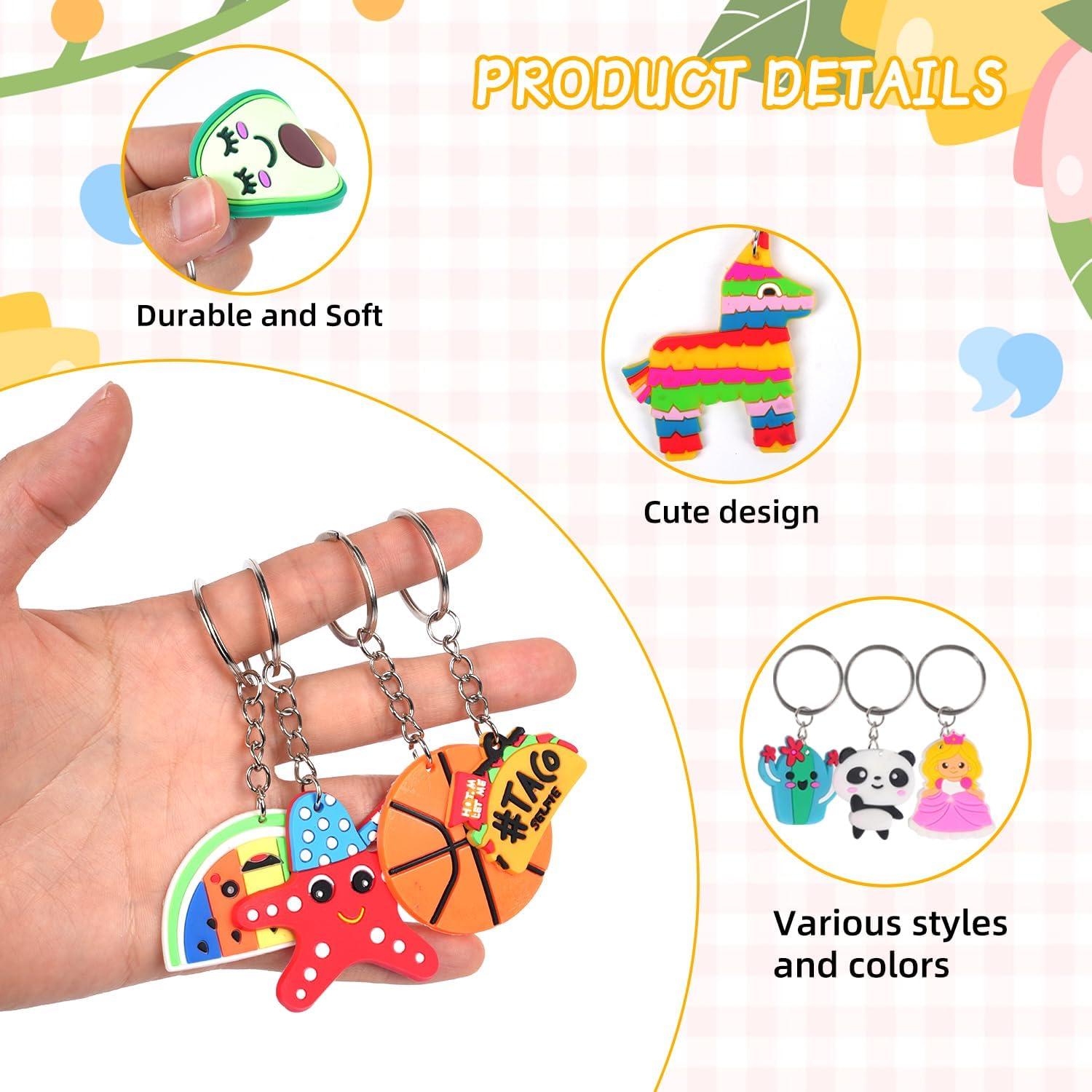 65 Llaveros de Caricatura DIZRNOI para Fiestas de Niños