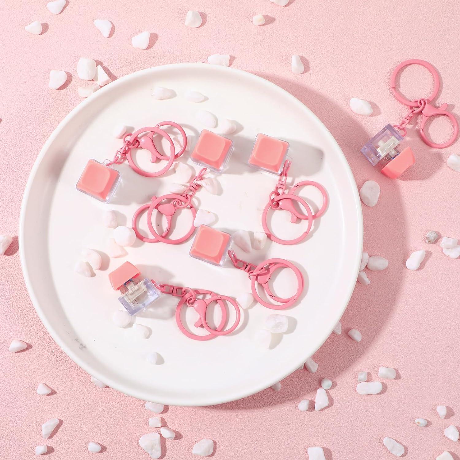 Juguetes Antiestrés Shappy 6 Pcs Llavero Rosa para Teclado