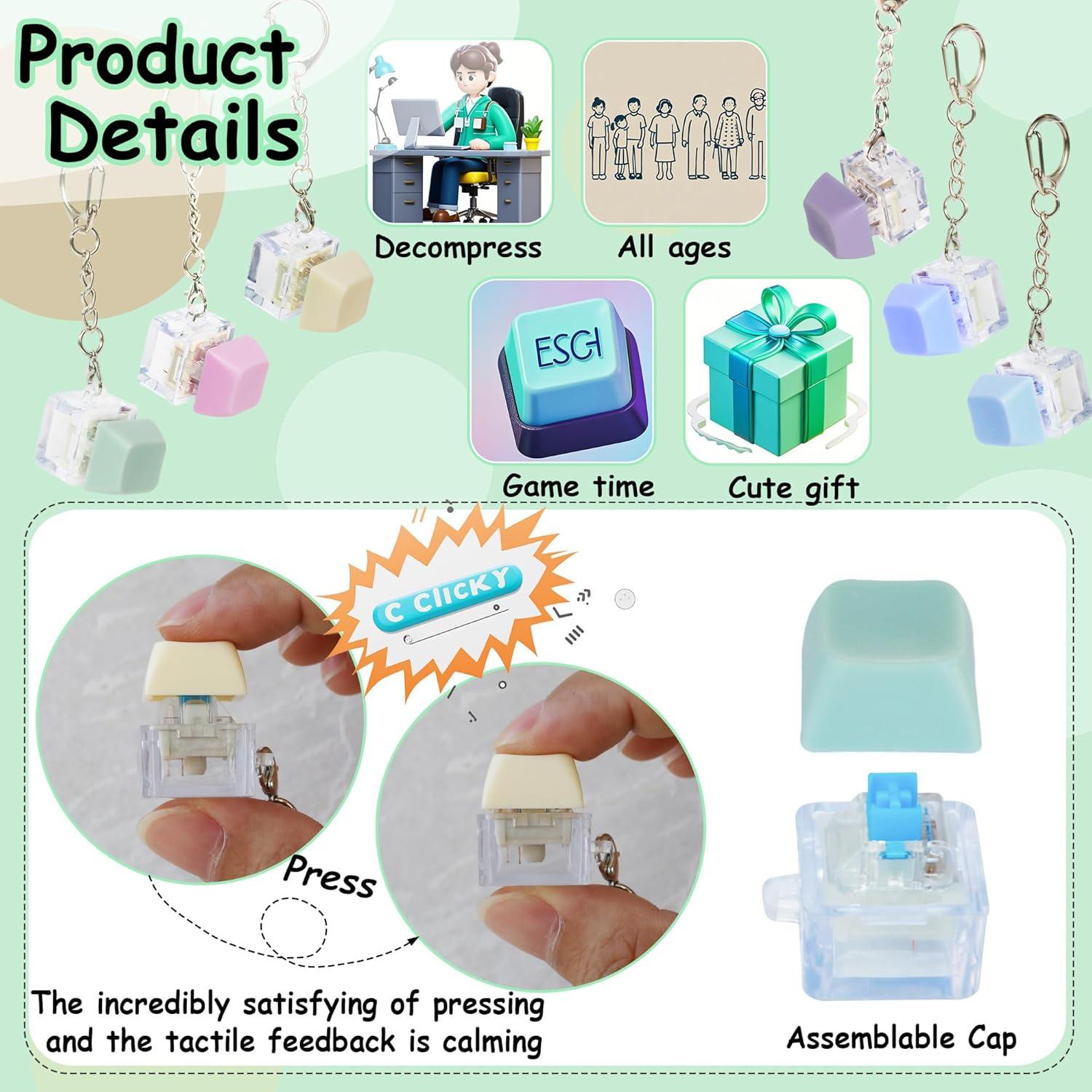 Paquete de 6 Juguetes Antiestrés Teclado XiawaLangzhuo