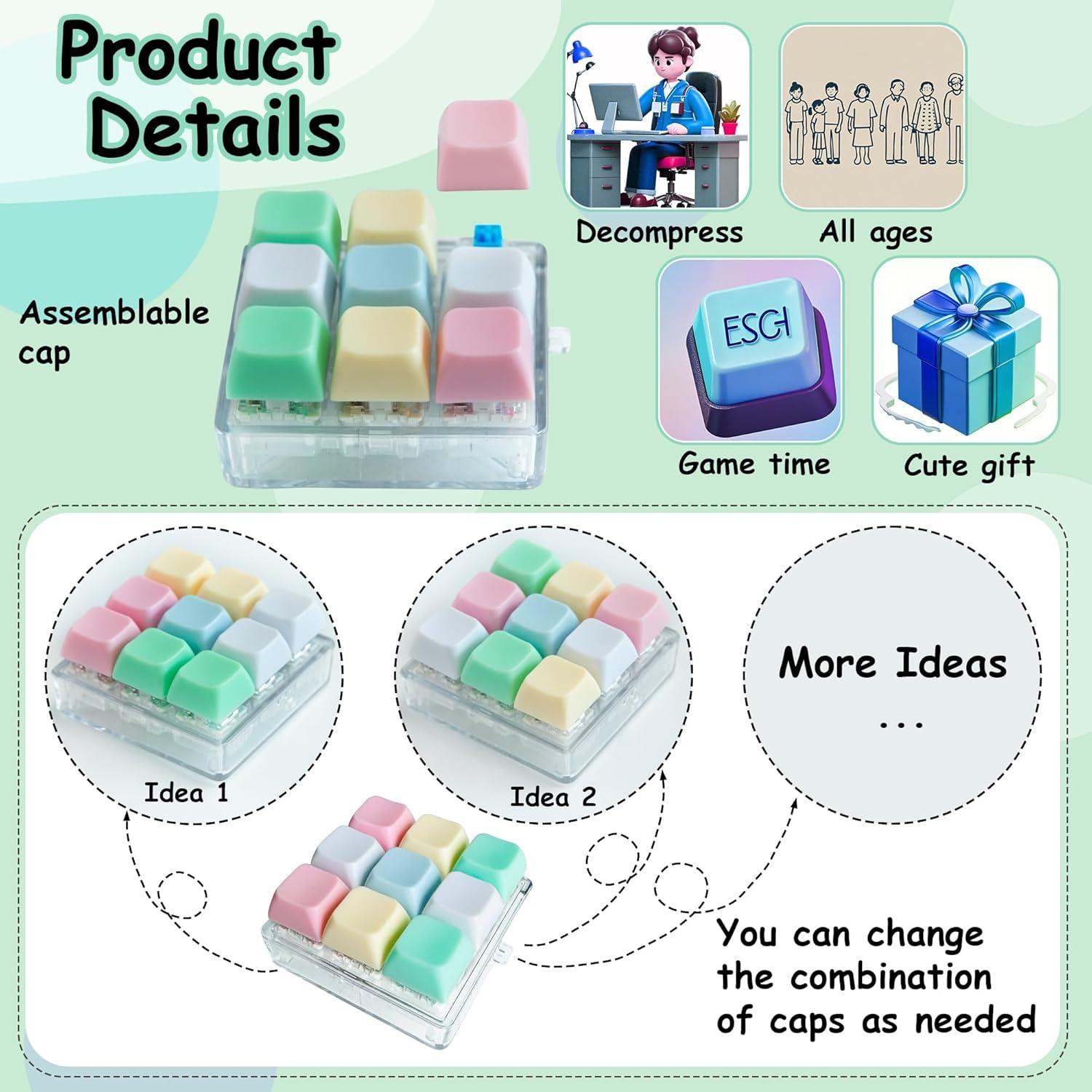 Juguete Antiestrés de Teclado 9-en-1 XiawaLangzhuo - 5 Colores