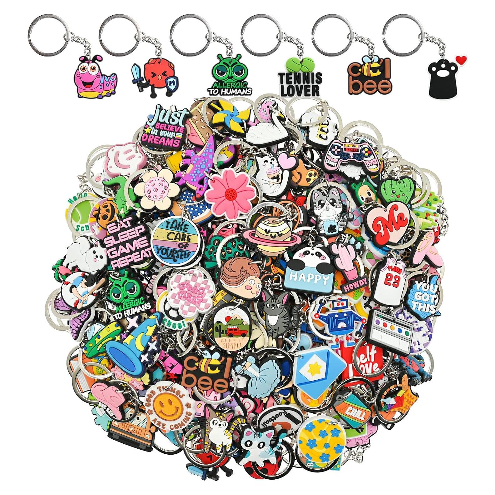 Llavero Bonito Aleatorio 100pcs PVC para Regalos y Premios