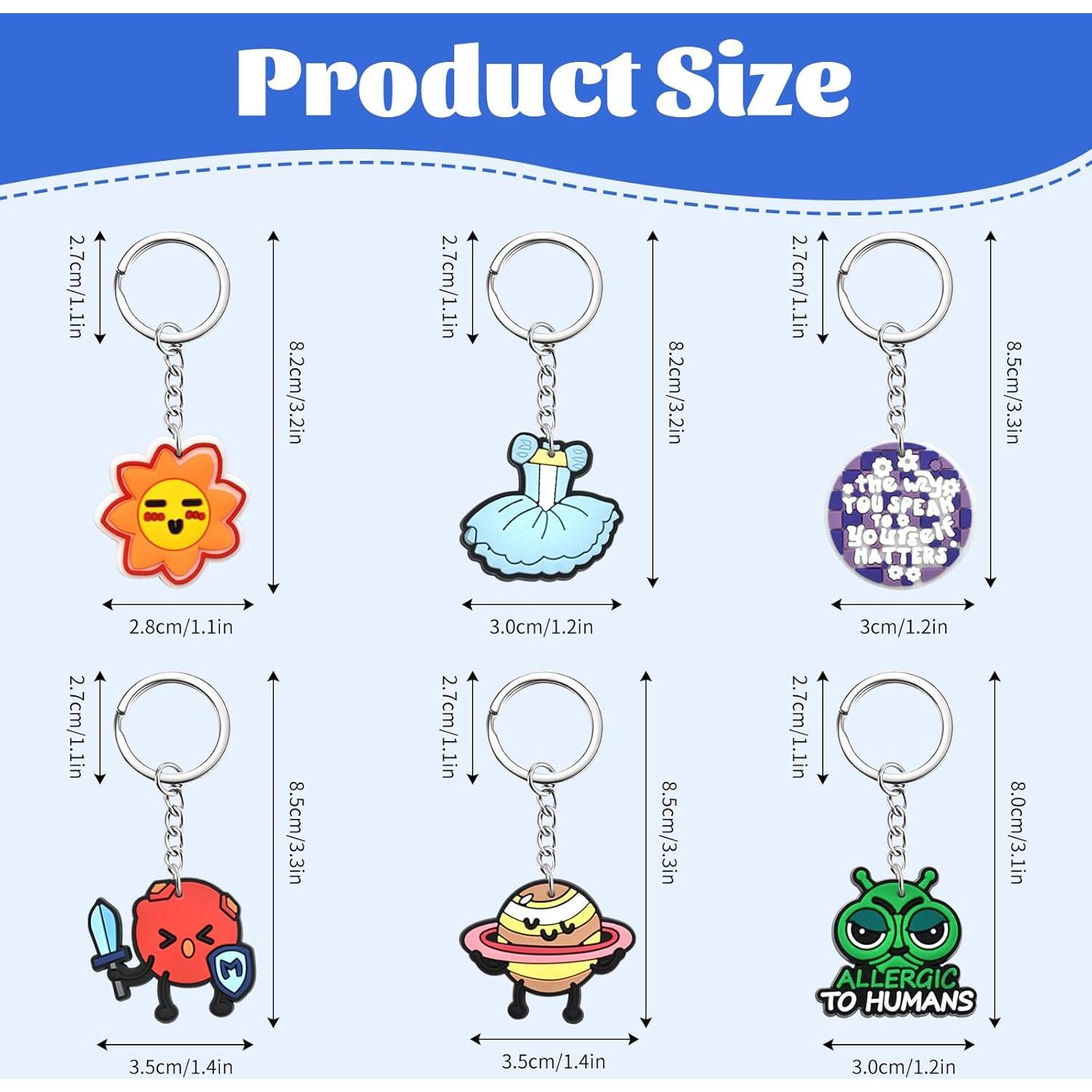 Llavero Bonito Aleatorio 100pcs PVC para Regalos y Premios