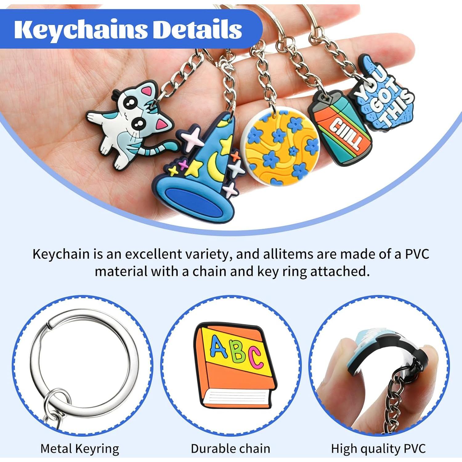 Llavero Bonito Aleatorio 100pcs PVC para Regalos y Premios