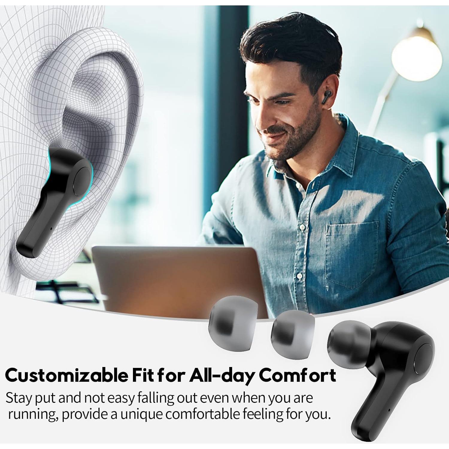 Auriculares Inalámbricos MOZOTER DBK02 Bluetooth 5.3 con Estuche