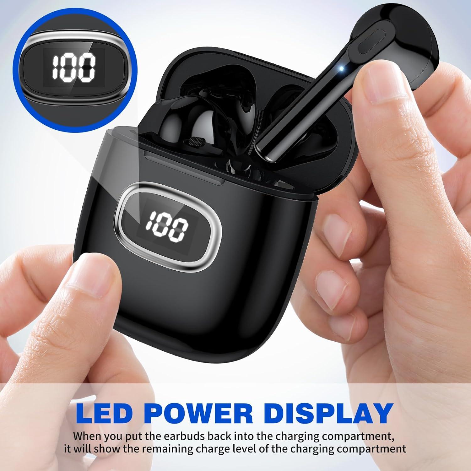 Auriculares Inalámbricos ASKUBSKU Bluetooth 5.3 con Micrófono