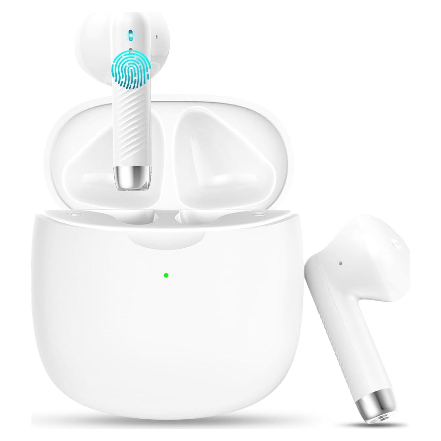 Auriculares Inalámbricos Jxrev J51 Bluetooth 5.4 IP7 32H Blancos