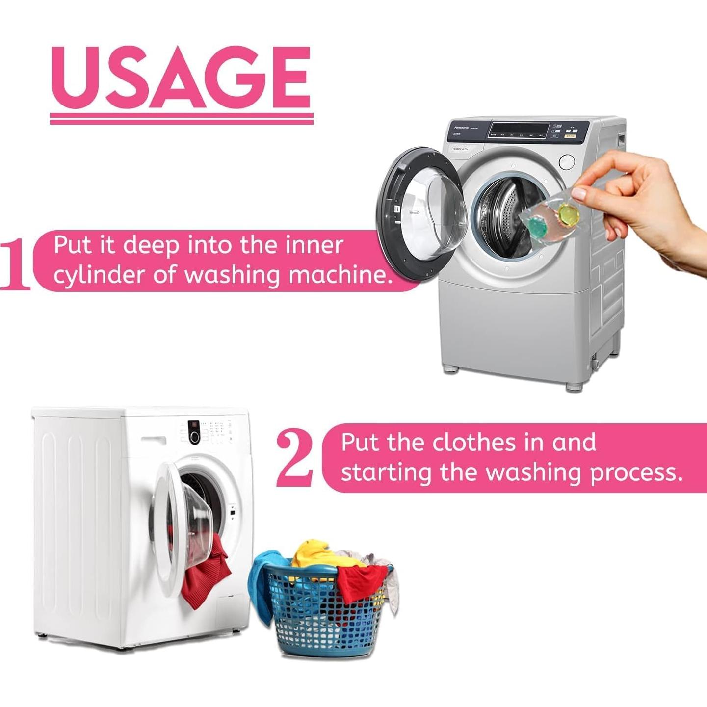 Cápsulas de Detergente WBM 5 en 1 Aroma Rosa - 32 Unidades