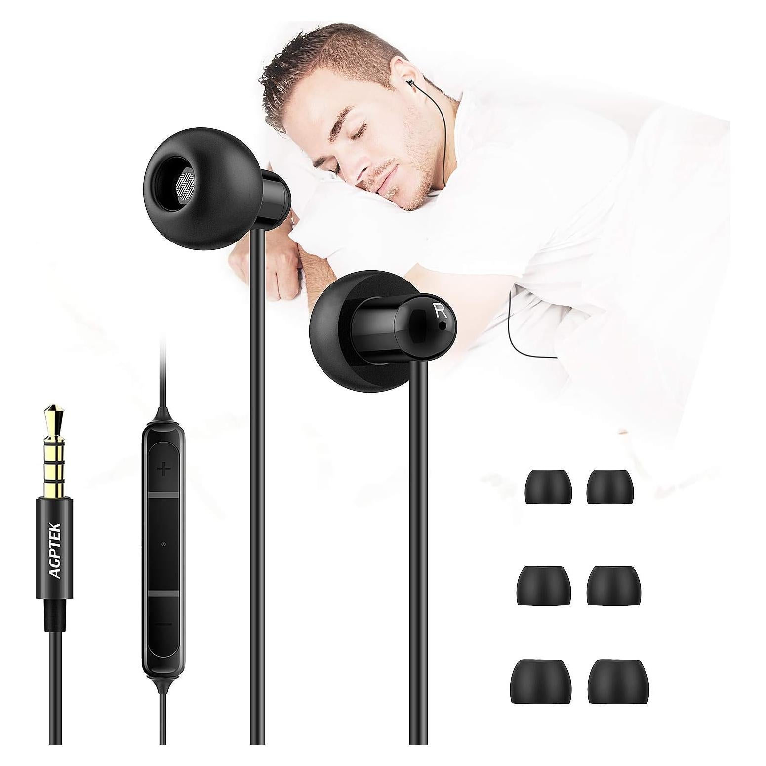 Auriculares Intrauditivos para Dormir AGPTEK ZP04, Silicona Suave