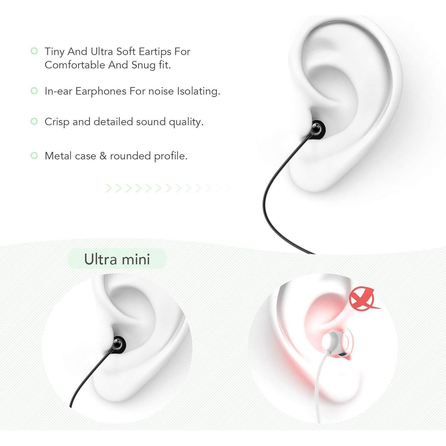 Auriculares Intrauditivos para Dormir AGPTEK ZP04, Silicona Suave