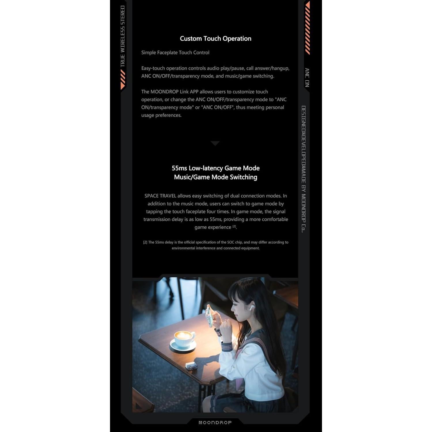 Auriculares Inalámbricos Moondrop Space Travel TWS Bluetooth 5.3 ANC