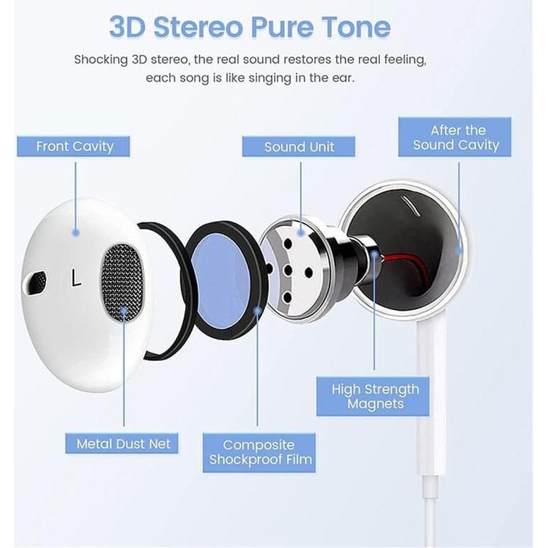 Auriculares con Cable Docutca 3.5mm - Paquete de 2 Unidades