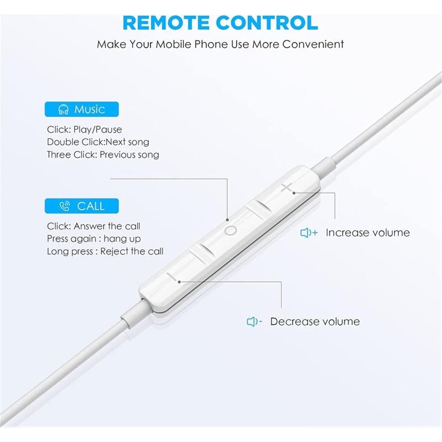 Auriculares con Cable Docutca 3.5mm - Paquete de 2 Unidades