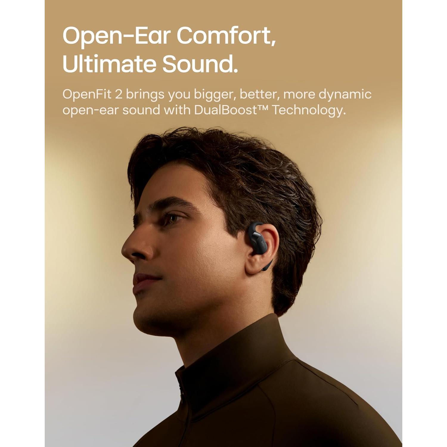 Auriculares In-Ear Abiertos SHOKZ OpenFit 2 Bluetooth Negro