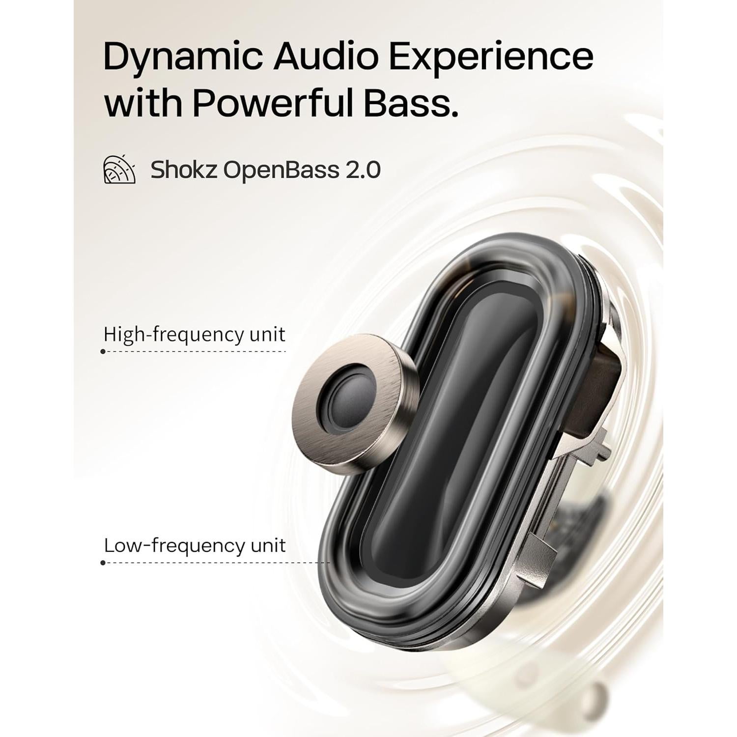 Auriculares In-Ear Abiertos SHOKZ OpenFit 2 Bluetooth Negro