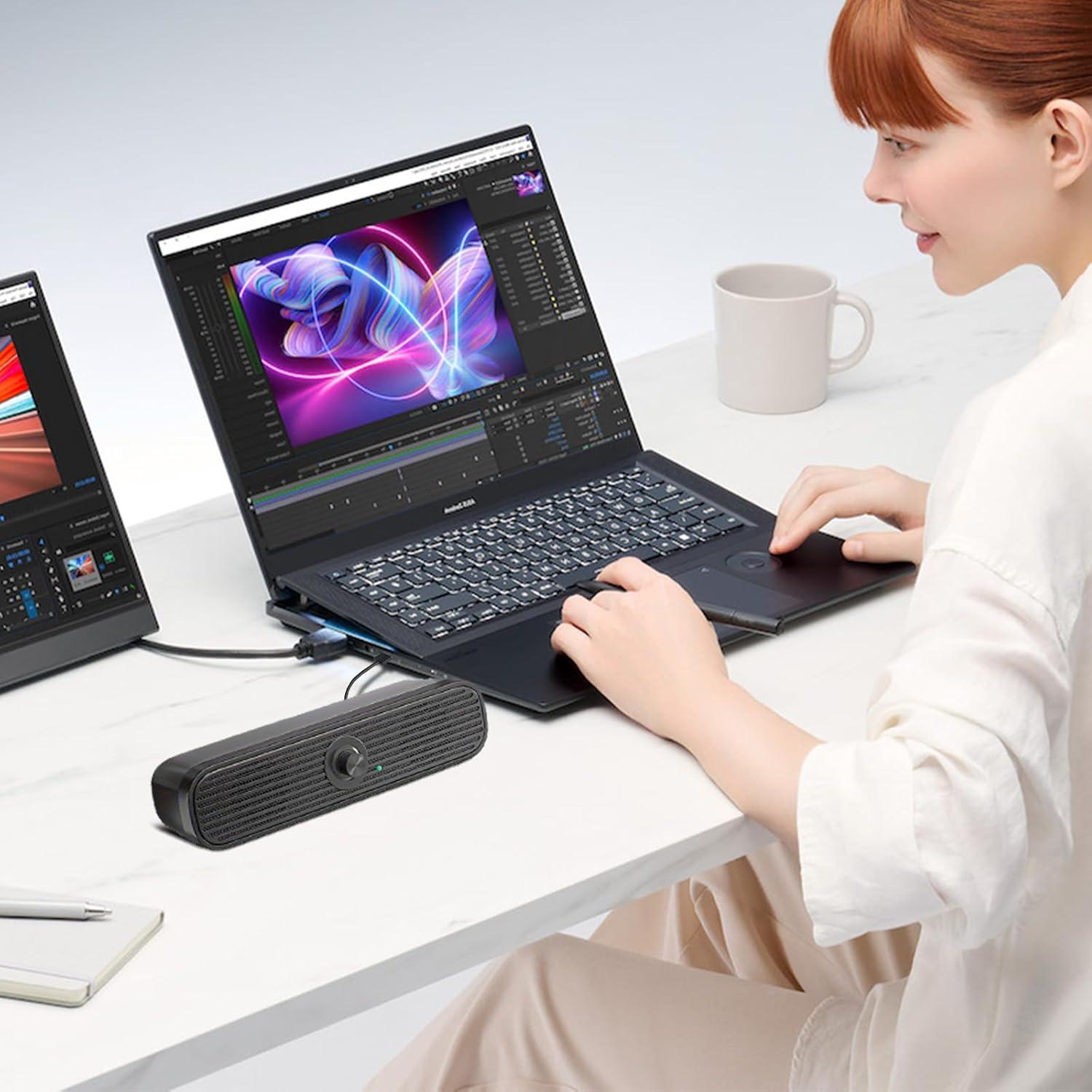 Altavoces Multimedia 1Mii ST-18 USB 3W para PC y Laptop